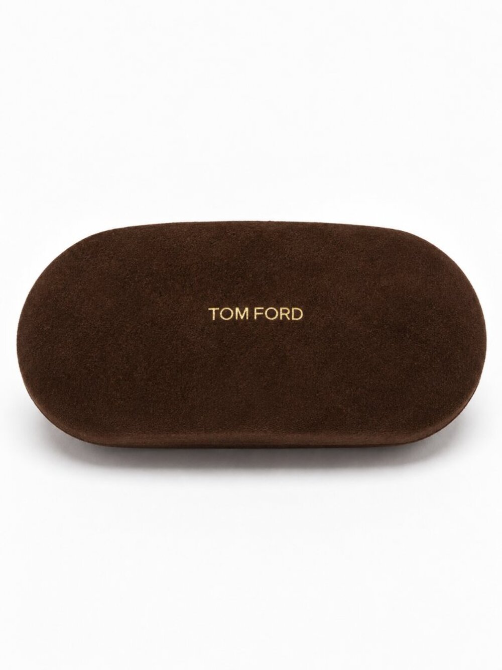 Tom Ford Brown Velvet Eyeglass Sunglasses Case Only Logo Hard Case